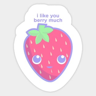 Cute strawberry Sticker